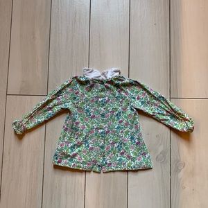 18-24 months mini Boden girls snap button floral long sleeve top